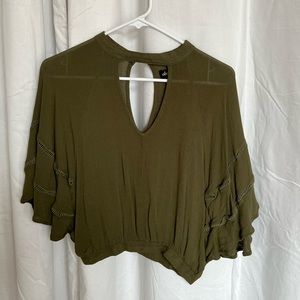 High Neck Flowy Crop Top